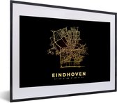 Fotolijst incl. Poster - Plattegrond - Stadskaart - Kaart - Eindhoven - Nederland - 40x30 cm - Posterlijst