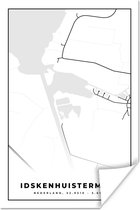 Poster Carte - Frise - Idskenhuistermeer - Plan de la ville - Carte - 60x90 cm