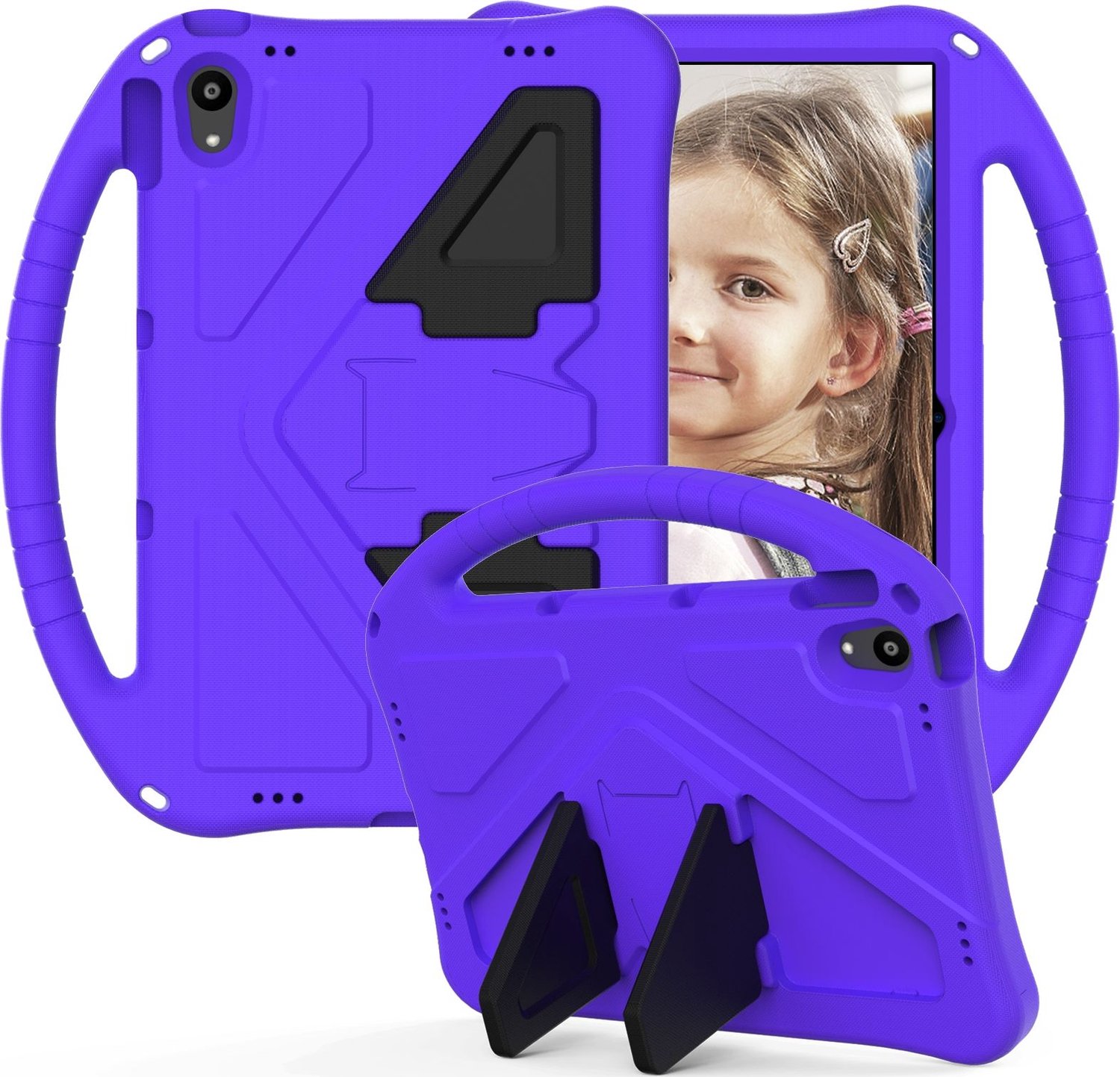 Mobigear AeroArmor Tablethoes geschikt voor Lenovo Tab P11 Gen 1 Kinder Tablethoes met Handvat - Paars