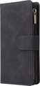 Samsung Galaxy A41 Hoesje - Mobigear - Zipper Serie - Kunstlederen Bookcase - Zwart - Hoesje Geschikt Voor Samsung Galaxy A41