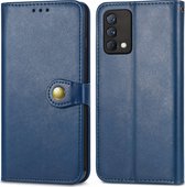 Mobigear Telefoonhoesje geschikt voor Realme GT Master Edition Hoesje | Mobigear Snap Button Bookcase Portemonnee | Pasjeshouder voor 3 Pasjes | Telefoonhoesje voor Pinpas / OV Kaart / Rijbewijs - Blauw