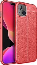 Mobigear Hoesje geschikt voor Apple iPhone 13 Telefoonhoesje Flexibel TPU | Mobigear Luxury Backcover | iPhone 13 Case | Back Cover - Rood