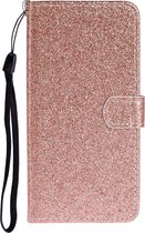 Étui Portefeuille Mobigear Glitter Powder Rose Goud Huawei P Smart (2020)