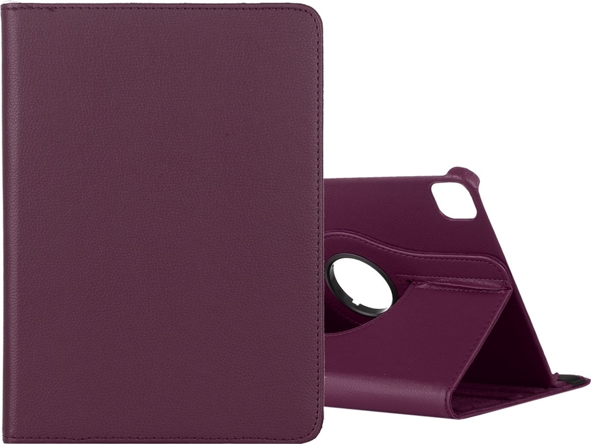Mobigear Tablethoes geschikt voor Apple iPad Pro 11 Inch (2021) Hoes | Mobigear DuoStand Draaibare Bookcase - Paars
