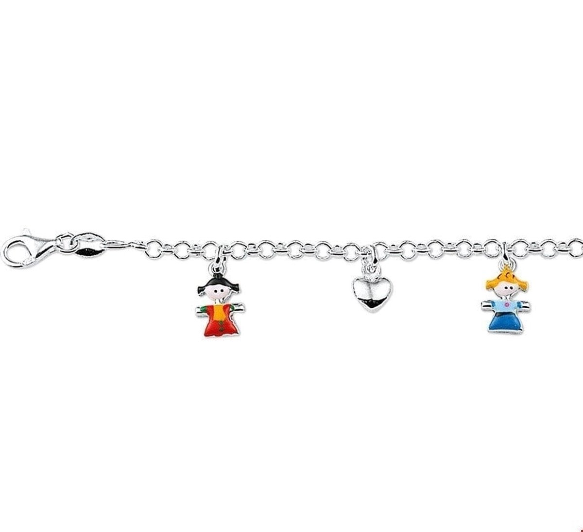 The Jewelry Collection - armband - Diverse Bedels - Zilver