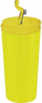 thermosbeker dubbelwandig 350 ml RVS geel