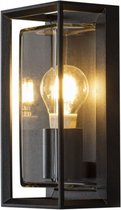 wandlamp Brindisi 26 cm E27 20W aluminium zwart
