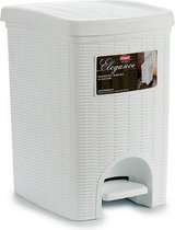 afvalemmer Elegance 20 liter 30,5 x 39 cm wit