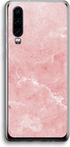 Case Company® - Huawei P30 hoesje - Roze marmer - Soft Cover Telefoonhoesje - Bescherming aan alle Kanten en Schermrand