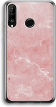 Case Company® - Huawei P30 Lite hoesje - Roze marmer - Soft Cover Telefoonhoesje - Bescherming aan alle Kanten en Schermrand