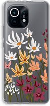 Case Company® - Xiaomi Mi 11 hoesje - Painted wildflowers - Soft Cover Telefoonhoesje - Bescherming aan alle Kanten en Schermrand