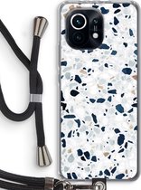 Case Company® - Xiaomi Mi 11 hoesje met Koord - Terrazzo N°1 - Telefoonhoesje met Zwart Koord - Bescherming aan alle Kanten en Over de Schermrand