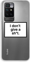 Case Company® - Xiaomi Redmi 10 hoesje - Don't give a shit - Soft Cover Telefoonhoesje - Bescherming aan alle Kanten en Schermrand