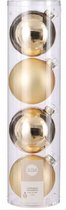 kerstballen 10 cm glas champagne 4 stuks