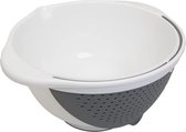 vergiet/kom 2-in-1 25 cm 3,5 liter PP wit/grijs