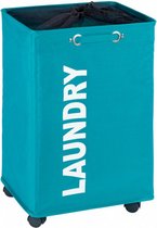 wasmand Quadro 79 liter 40 x 60 cm polyester turquoise