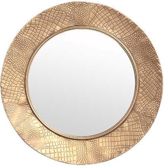 Miroir rond PTMD Serigo - 56 x 4,5 x 56 cm - Fer - Bronze