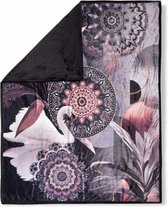 plaid Reidar 160 x 130 cm polyester zwart