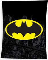 fleecedeken Batman 140 x 110 cm polyester zwart/geel