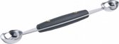 meloenschep Dubbel 2,4 - 3 cm tweezijdig RVS zilver