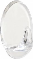 wandhaak maxi 3 x 5 cm polystyreen transparant 2 stuks