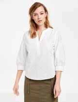 GERRY WEBER Dames Blouse met 3/4-mouwen en opengewerkt borduursel