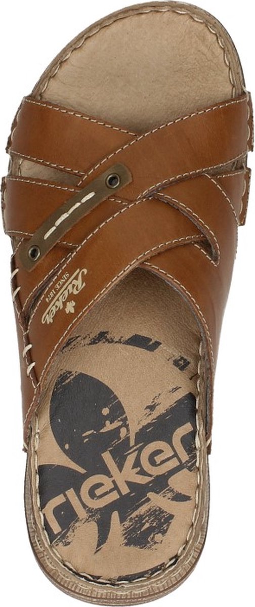 Rieker Heren cognac caramel pantoffels slippers maat 41 bol