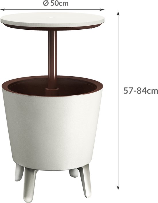 Keter Drankenkoeler - Wit/bruin - Ø50 cm - 30L van Keter — afbeelding 2