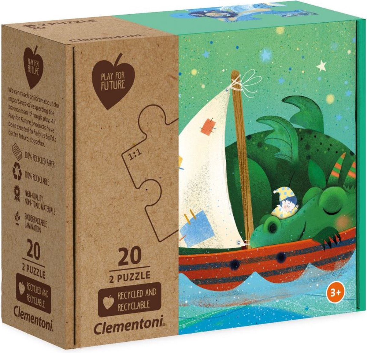 Clementoni - Sweet Dreams - Kinderpuzzel - 2 Puzzels - 20 Stukjes