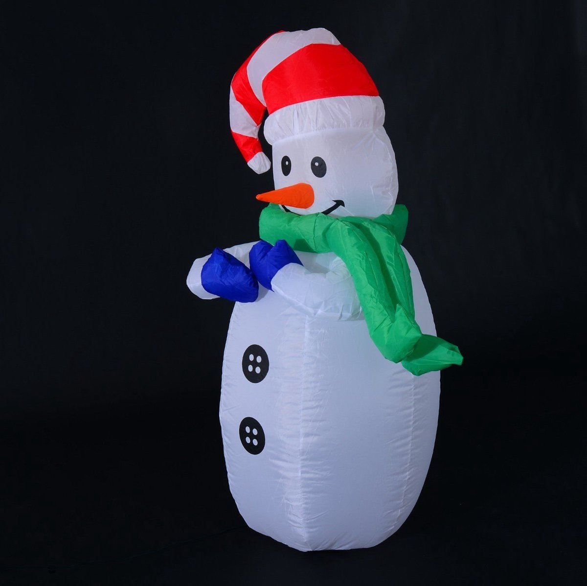 HOMCOM opblaasbare kerstman, sneeuwpop, kerstdecoratie met LED-verlichting, 180 cm