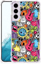Telefoonhoesje Valbescherming Geschikt voor Samsung Galaxy S22 Telefoonhoesje met doorzichtige rand Punk Rock