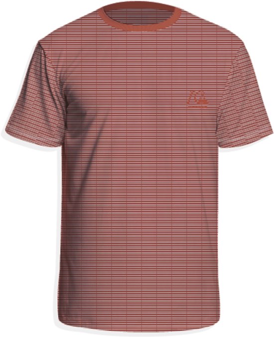 Quiksilver - UV-Zwemshirt met korte mouwen voor mannen - Gestreept - Rood - maat XS