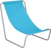 Transat Springos | Chaise de plage | Transat | Comprend un étui de transport | Bleu clair
