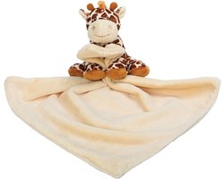 Suki Gifts Giraffe tuttel/knuffeldoekje - 30 x 30 cm - Dieren knuffels - Baby geboorte kraamcadeaus