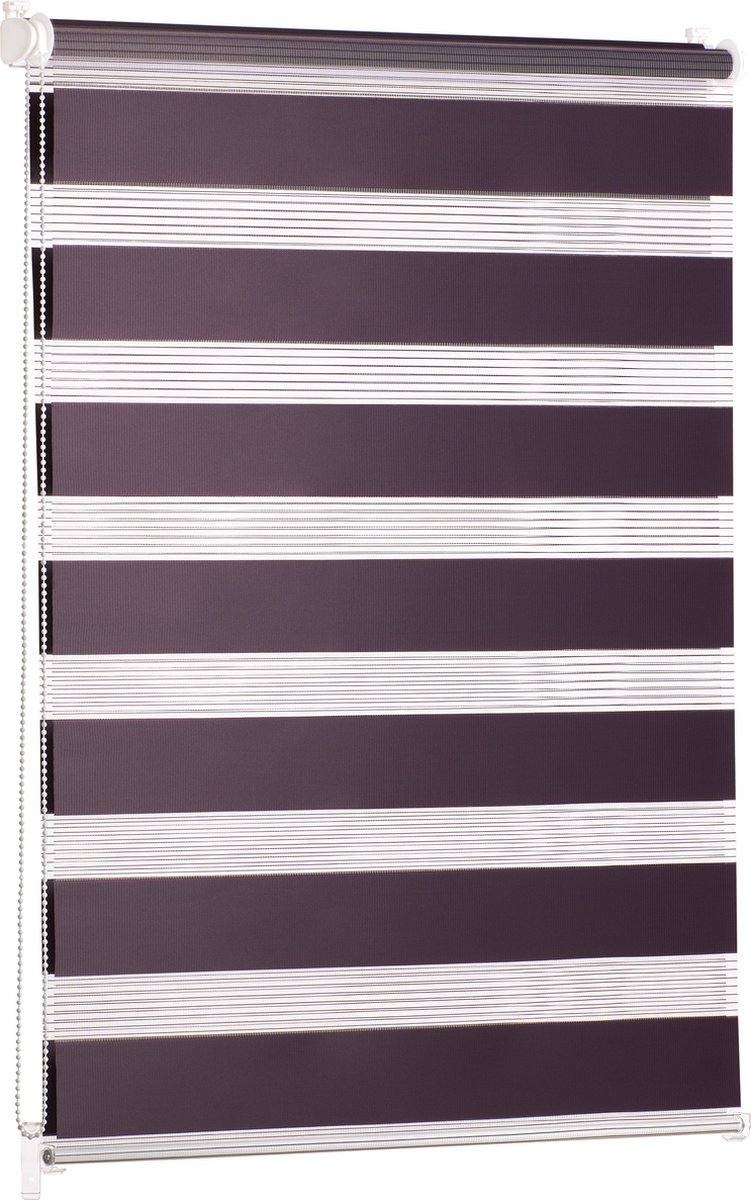 Blumtal Gestreepte Gordijnen - Transparante Rolgordijnen - Kant en Klaar - 70 x 195cm, Paars - Set van 1