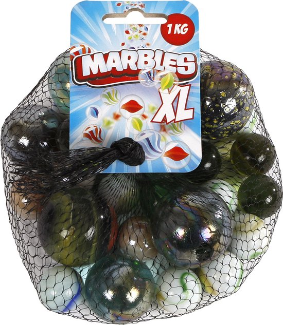 Toys Amsterdam Marbles XL Knikkers - Glas - Junior - 1000 gram