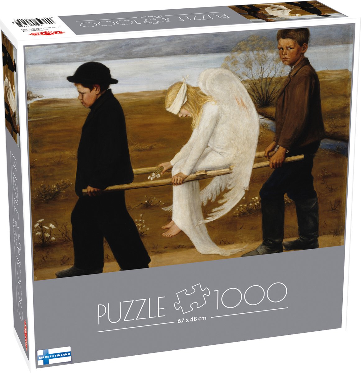 Tactic hugo simberg: wounded angel - puzzel - 1000 stukjes - klassieke finse kunst - symbolistisch meesterwerk - hoogwaardige scandinavische kwaliteit