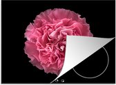 KitchenYeah® Inductie beschermer 70x52 cm - Anjer - Bloem - Roze - Kookplaataccessoires - Afdekplaat voor kookplaat - Inductiebeschermer - Inductiemat - Inductieplaat mat