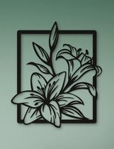 Wanddecoratie | Bloem in frame - L (51x60cm)