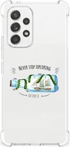 Mobiel Case Samsung Galaxy A53 5G Telefoon Hoesje met doorzichtige rand Boho Bottle