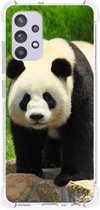 TPU Siliconen Hoesje Samsung Galaxy A32 4G | A32 5G Enterprise Editie GSM Hoesje met doorzichtige rand Panda