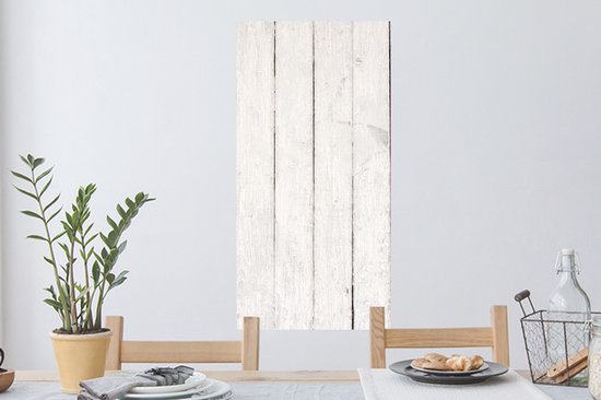 Stickers muraux - Mur - Planches - Wit - 40x80 cm - Feuille adhésive