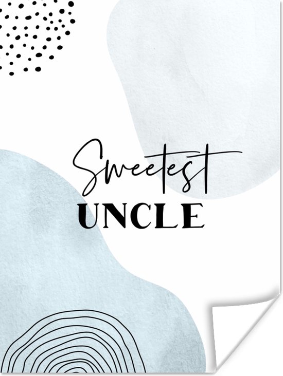 Affiche Citation - Oncle - Amour - Oncle - 30x40 cm