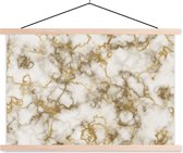 Porte-affiche avec affiche - Affiche scolaire - Marbre - Jaune - Doré - 90x60 cm - lattes vierges