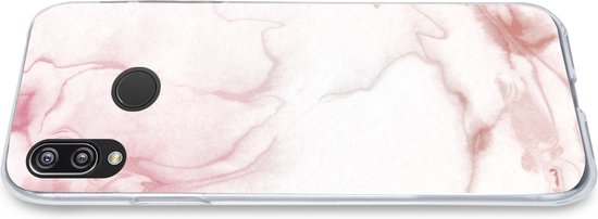Coque Huawei P20 Lite (2020) - Marbre - Rose - Rouge - Coque de téléphone en Siliconen