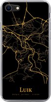 Geschikt voor iPhone 7 hoesje - Luik - Kaart - Gold - Siliconen Telefoonhoesje