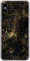 iPhone Xs Max hoesje - Goud - Glitter - Zwart - Siliconen Telefoonhoesje