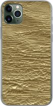 Geschikt voor iPhone 11 Pro Max hoesje - Goud - Verf - Abstract - Siliconen Telefoonhoesje