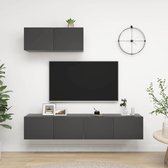 Tv-meubelen 3 st spaanplaat grijs
