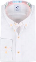 R2 Amsterdam - Wit Linnen Overhemd - 44 - Heren - Tailored-fit